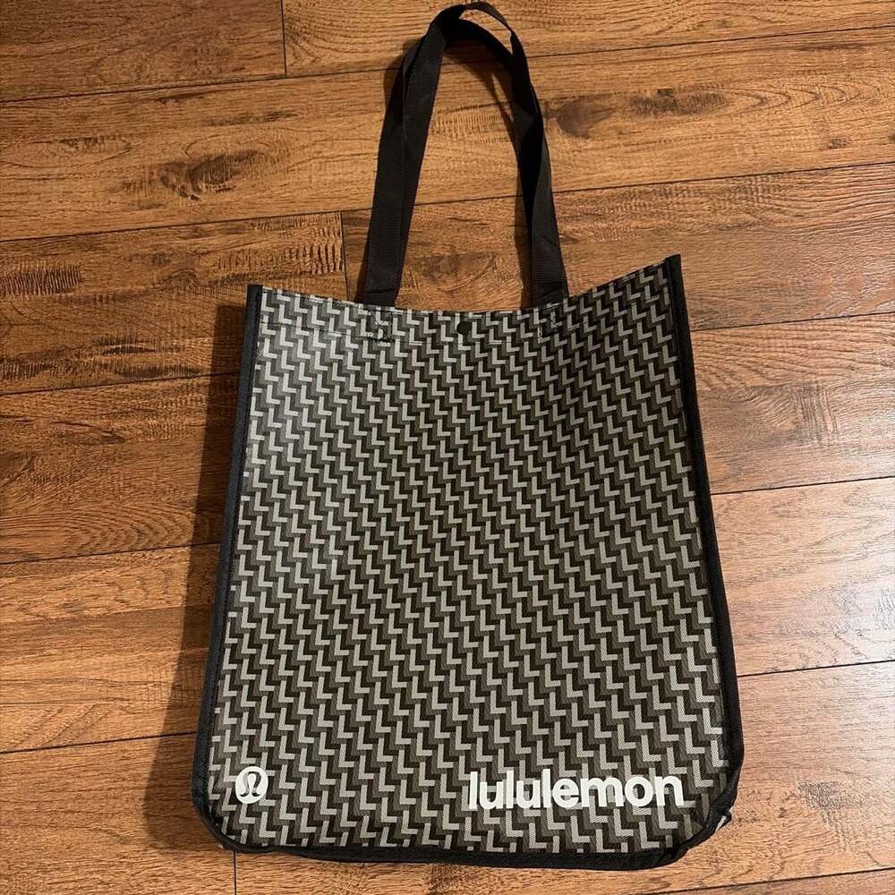 Lululemon Geometric Print Reusable Shopping Tote Bag